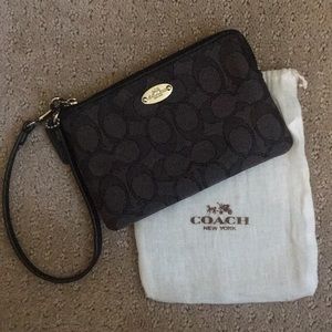 Small signature c coach wristlet
